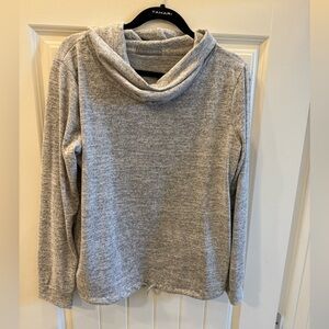 Cozy Gray Cowl Neck Sweater